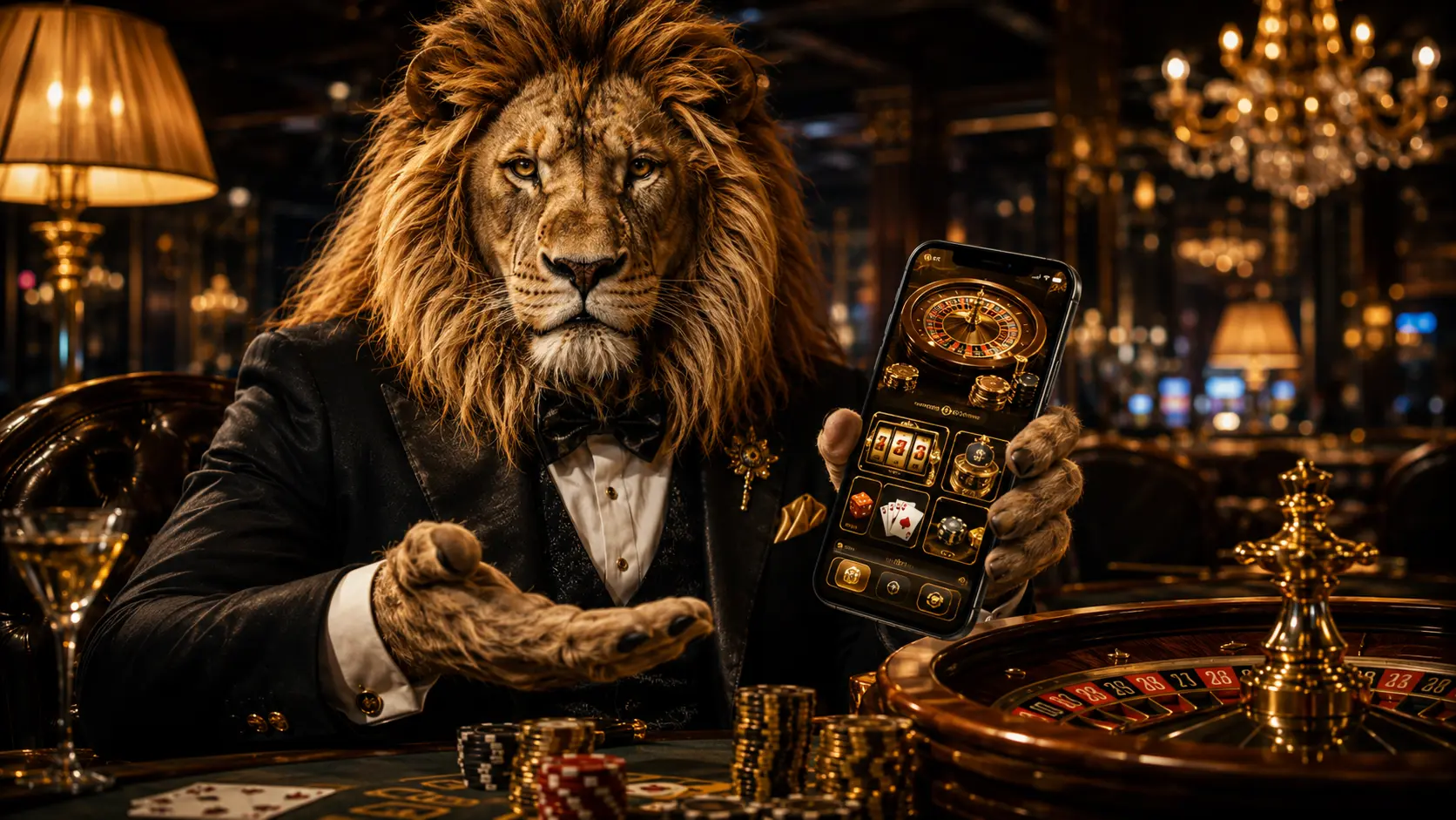Richard Casino on a smartphone
